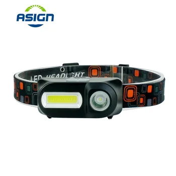 

LED Headlamp Waterproof Fishing Light Use18650 Battery USB Charging Mini Head Lamp COB+XPE 6 Modes For Outdoor Camping Hunting