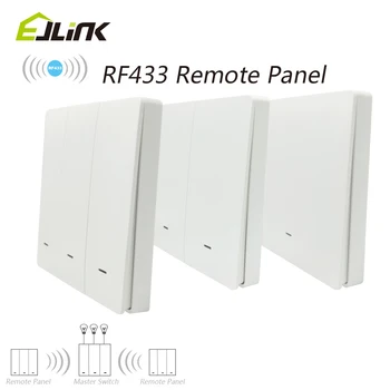 

RF433 Smart Switch Remote Panel Push Button Control Long Control Distance Works with Wifi+RF433 Switches