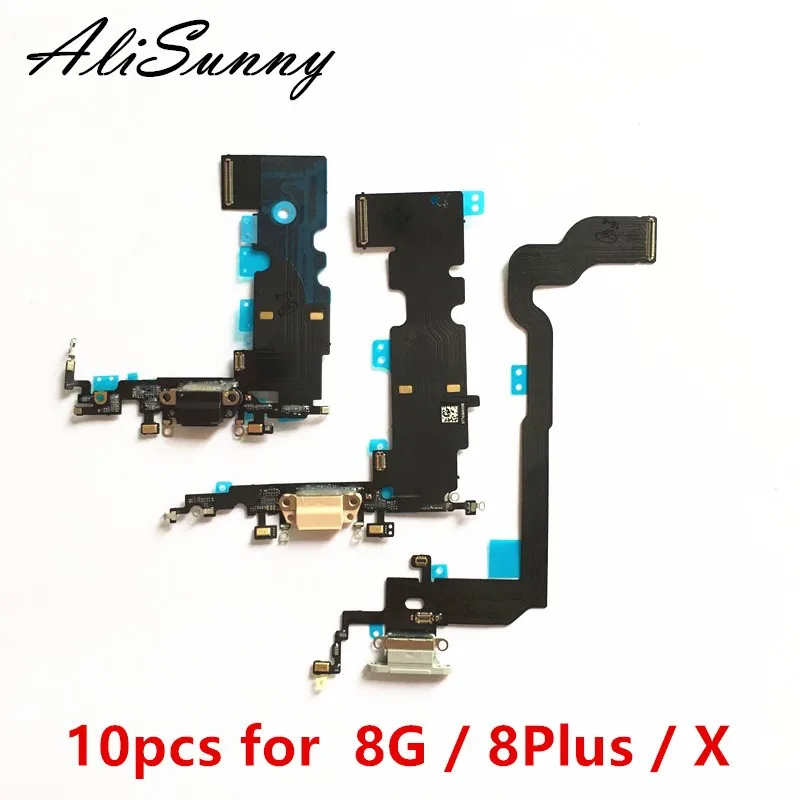 AliSunny 10 шт. зарядный порт гибкий кабель для iPhone X 8 Plus 8G 5 P USB док станция зарядное