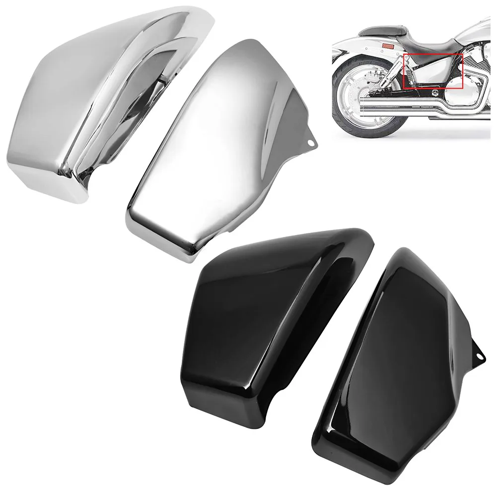 Black/Chrome Battery Side Cover Motorcycle For Honda VTX 1800 VTX1800 R/S/N/F/T 2002-2008 | Автомобили и мотоциклы