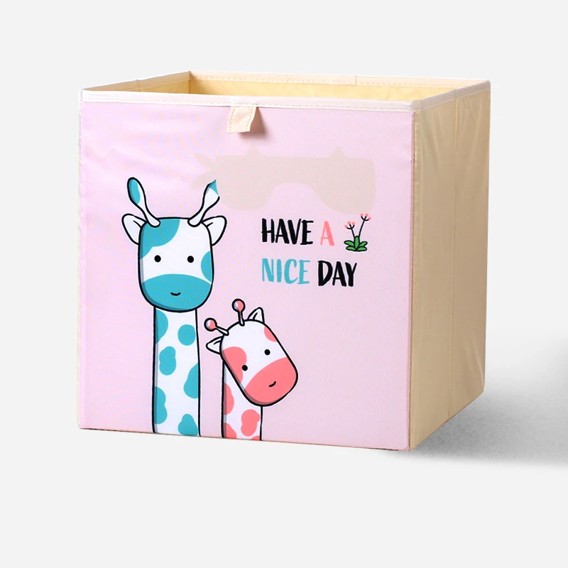 MICCK креативная коробка для хранения животных, мультяшная вышивка, складные кубические ящики для хранения, моющийся шкаф из ткани Оксфорд, детские игрушки, Органайзер - Цвет: Giraffe