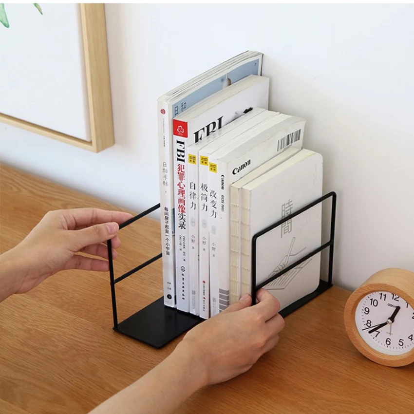 Подставка органайзер из кованого железа для книг 1 пара|Подставка книг| |