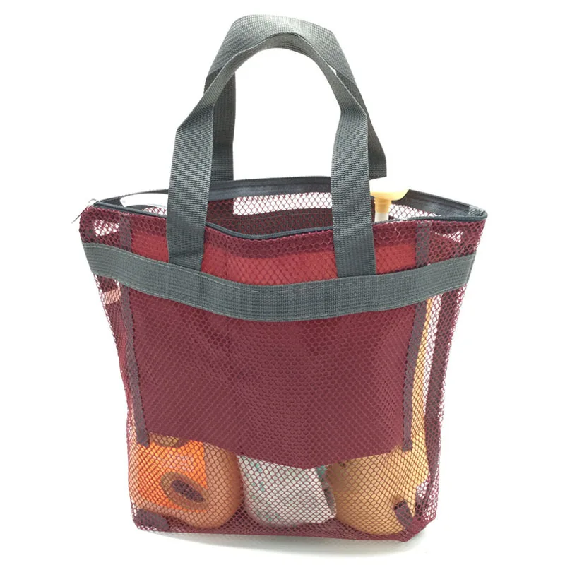 

Mesh Shopping Storgage Bag Grid Travel Beach Bag Spa Bath Pocket Multi-functional Breathable Hand Wash Bag