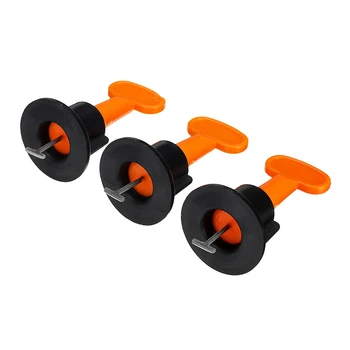 

50pcs Ceramic Floor Wall Tile Flat Leveling Leveler System Equalizer + 1pcs Aux Tool For Reducing Need Of Grinding/ Polishing