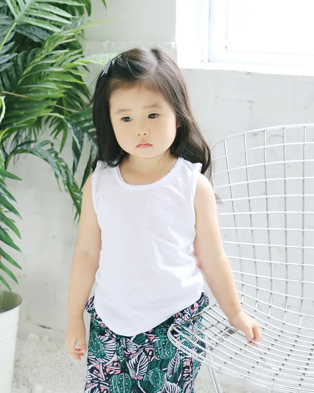 Korean-style Childrenswear Summer New Style Washing Water Slub Cotton Soft Cotton Children's Vest a Generation of Fat TN917