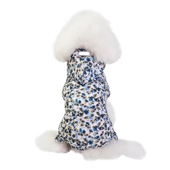 

Pet Trendy Floral Windproof Raincoat Breathable Convenient To Wear TakeOff Dog Dress Pet Clothing