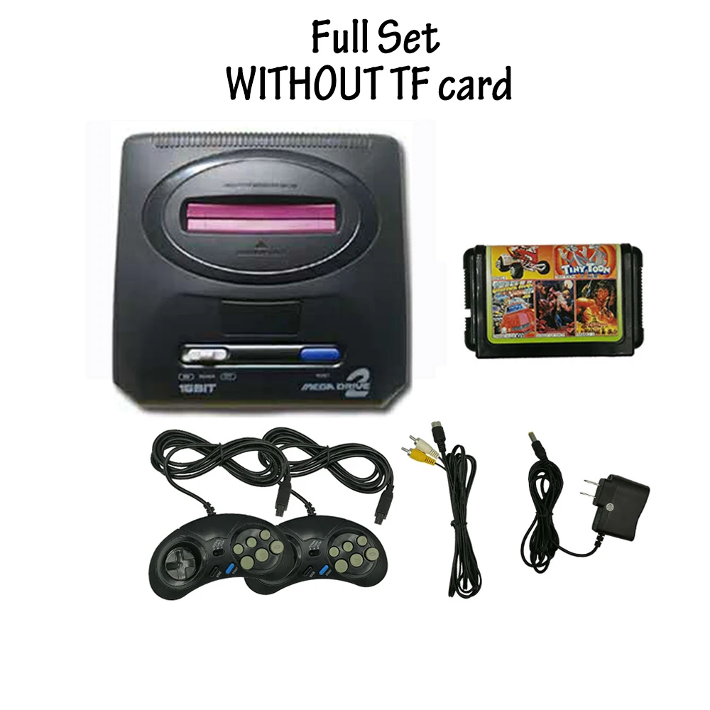 No TF card Новинка Ретро Мини ТВ Видео игровая консоль для sega MegaDrive 16 бит 600 различных встроенных классических игр два геймпада AV-out - Цвет: No TF card