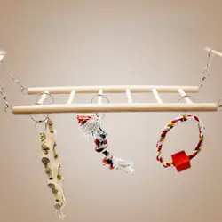 Клетка для птиц подвесная лестница игрушки цепь мост попугай, волнистый попугай восходящие качели игровая лестница для птиц набор игрушек