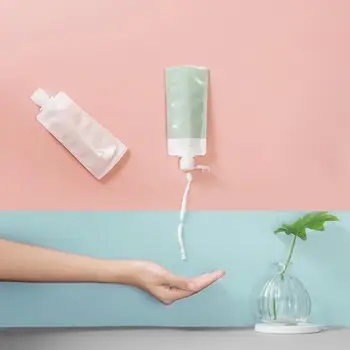 

2 pcs Travel Liquid Dispensing Bag Portable Shower Shampoo Bottle Facial Cleanser Liquid Storage Bag Organizer