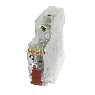 AC 230V 400V 32A 1P Прозрачный миниатюрный мини-выключатель