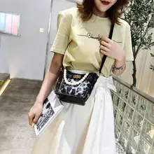 Женские сумки через плечо, прозрачные жемчужные сумочки, женская наплечная сумка, модная леопардовая сумочка, сумка-тоут, женская сумка-мессенджер