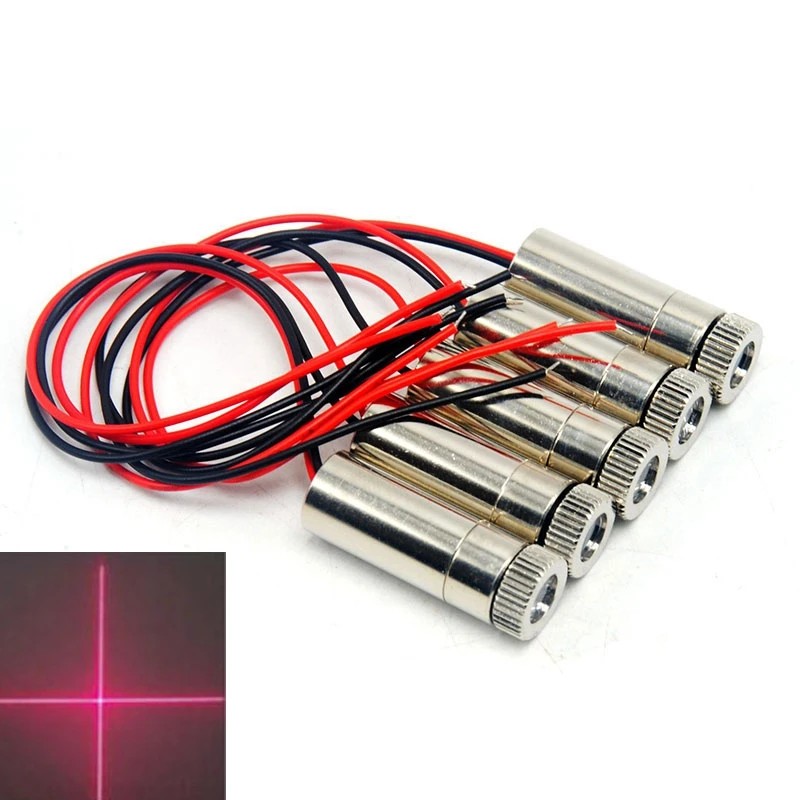 

5pcs Dia 12mm Red Positioning Lights 650nm 50mw Laser Cross Module Focusable Head 3V-5V