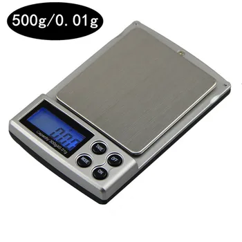 

500g x 0.01g Portable Digital Mini Electronic Pocket Scale Gold Sterling Silver Jewelry Weight Balance Scale Tool for Kitchen