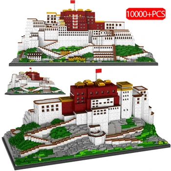 

City Famous Architecture Diamond Mini Creator Building Bricks DIY Notre Dame Paris De Potala Palace Blocks Toys For Children