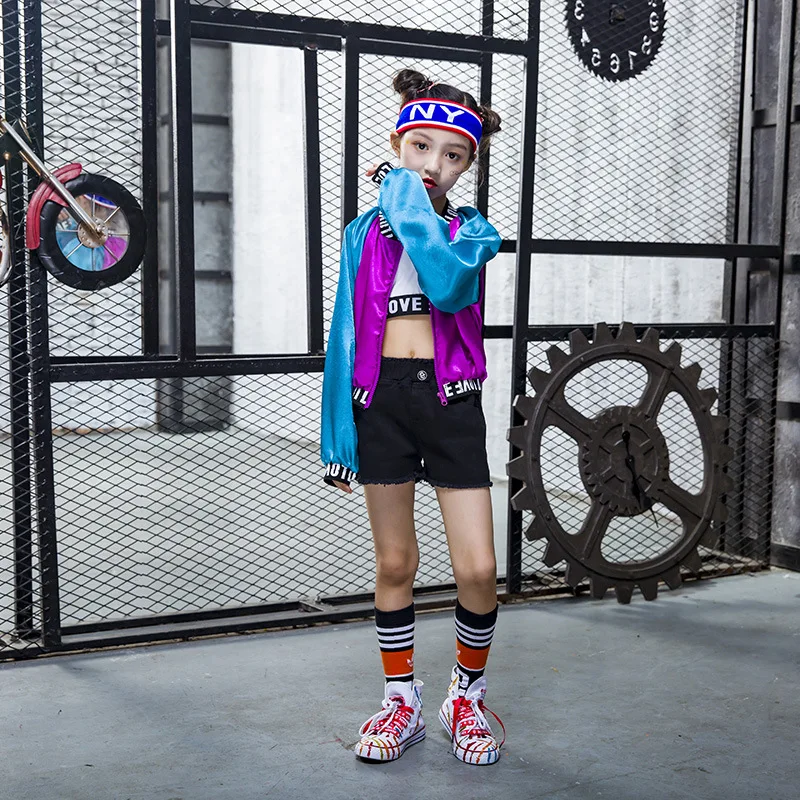 

Children Hip Hop Set Hip Hop Girls Clothes Exercise Clothing Dance Clothes Dancing Dress Summer Jazz Dance Costume Women's
