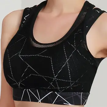 

women Yoga Top Sports Bra black Plain U Neck Push Up Widened Hem Fitness Running Wear Gym Bras Underwear