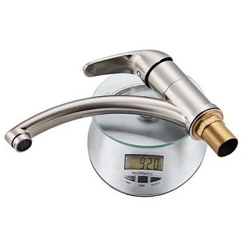 

【US Warehouse】Kitchen Fixed Faucet-Long Mouth Brushed Finish