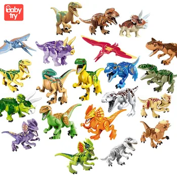 

2020 New Dinosaur Kids Juguetes Compatible Bricks Toys Building Blocks Dinosaurs Jurassic Park World For Children Gift