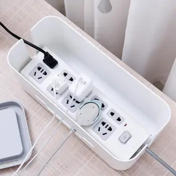 

Desktop Cable Cord Power Strip Storage Box Socket Organizer Case Management