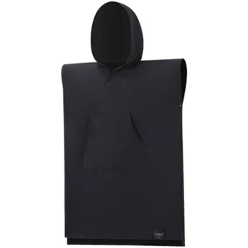 

Changing Robe Bath Towel Outdoor Adult Hooded Beach Towel Poncho Bathrobe Towels Women Man Bathrobe Black