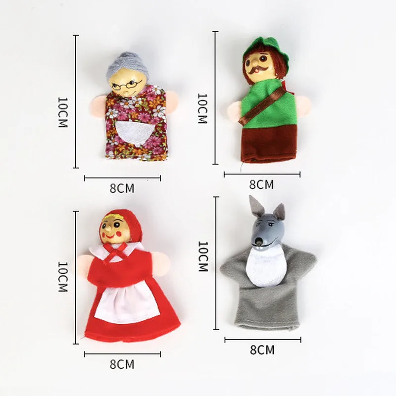 Детские плюшевые пальчиковые куклы, деревянные Мультяшные мягкие куклы, детские головоломки, детские развивающие игрушки для детей в подарок