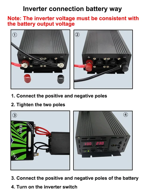 8000W Pure Sine Wave Solar Power Inverter DC 12V 24V To AC 110V 120V / 220V  230V Voltage Converter For Cars, Rvs, Trucks and Home - Dartello