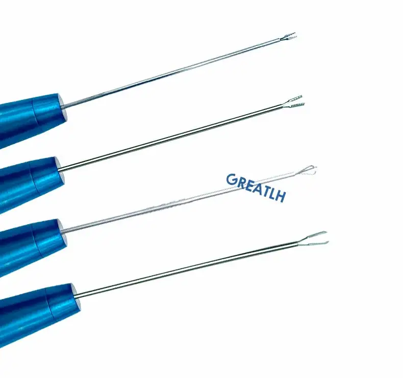 Ophthalmic Retinal Capsulorhexis Forceps Foreign Body Forceps Straight/Curved/Angled Ophthalmic Surgery Instruments 140mm Long