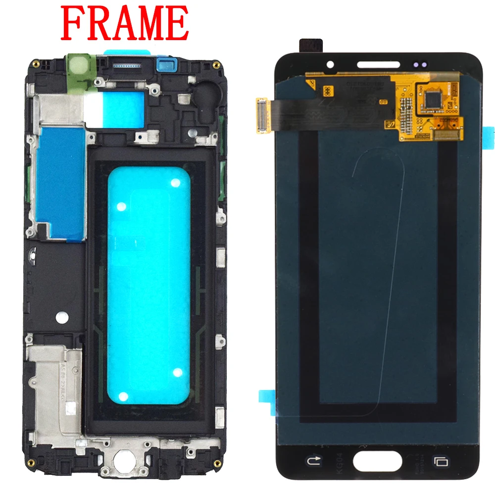 Тест супер AMOLED lcd для Samsung Galaxy A5 A510F A510M A510FD A5100 A510Y ЖК-дисплей с сенсорным экраном дигитайзер сборка