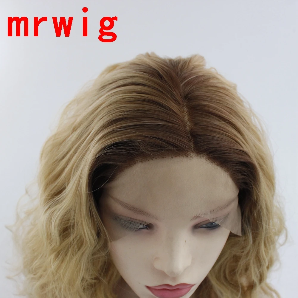 MRWIG коричневые корни Омбре блонд 27# смешанный 613# цвет волос синтетическое Термостойкое волокно