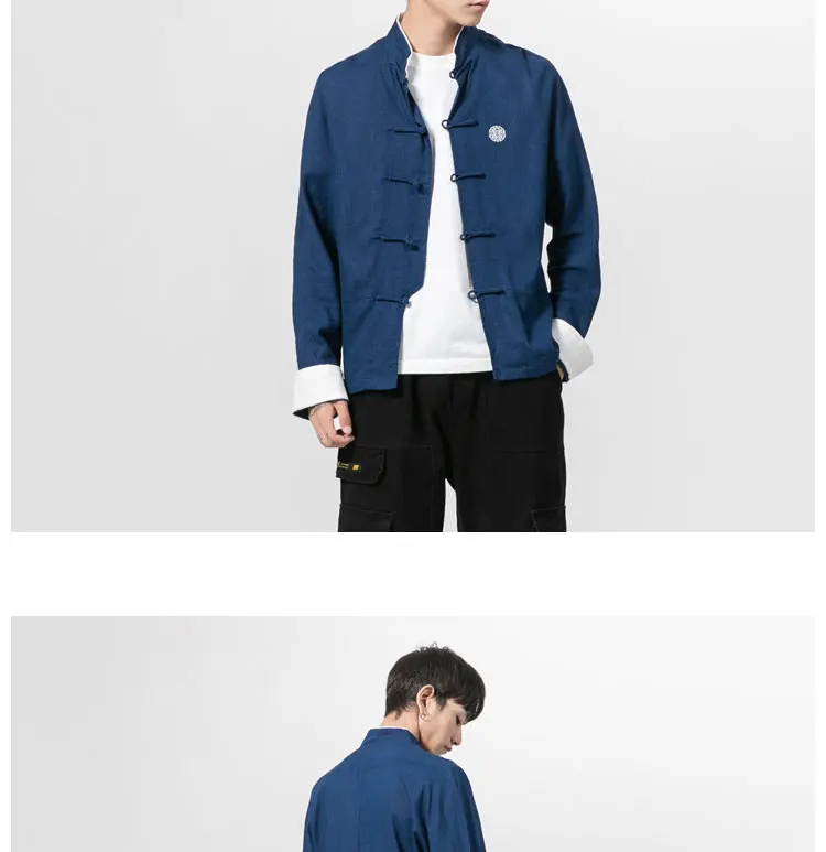 Sinicism Store Autumn Men Button Cotton Linen Oversize Shirts Mens Chinese Vintage Tops Clothing Male Autumn Casual Shirt
