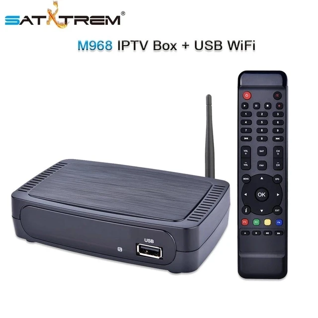 Satxtrem M968 IPTV андроид-тв-приставка DVB S2 H.265 Full HD 1080P With RT5370 USB Wifi Netflix IPTV Smart телеприставка Медиа-плейер - Цвет: box add wifi