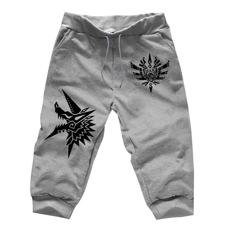 Cropped Trousers 9 Лето мешковатые штаны, 7 Minutes Of брюки Мальчики теленок-Длина брюки Мужская Мода Фитнес Джоггеры мужские тренировочные брюки Harajuku Спортивные штаны - Цвет: Cropped Trousers 9