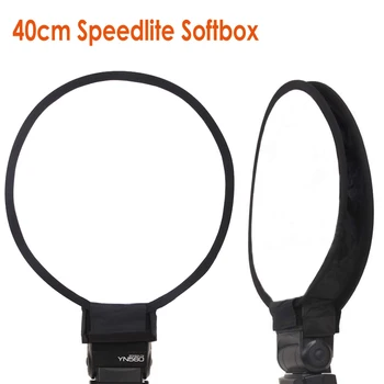 

Photo Easy Foldable Diffuser 16"/40cm Mini Flash Softbox Speedlight Speedlite Portable Light Control Gear Diffusers for Camera