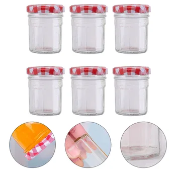 

6 Pcs Honey Glass Jar Glass Containers for Home Store Kitchen Restaurant