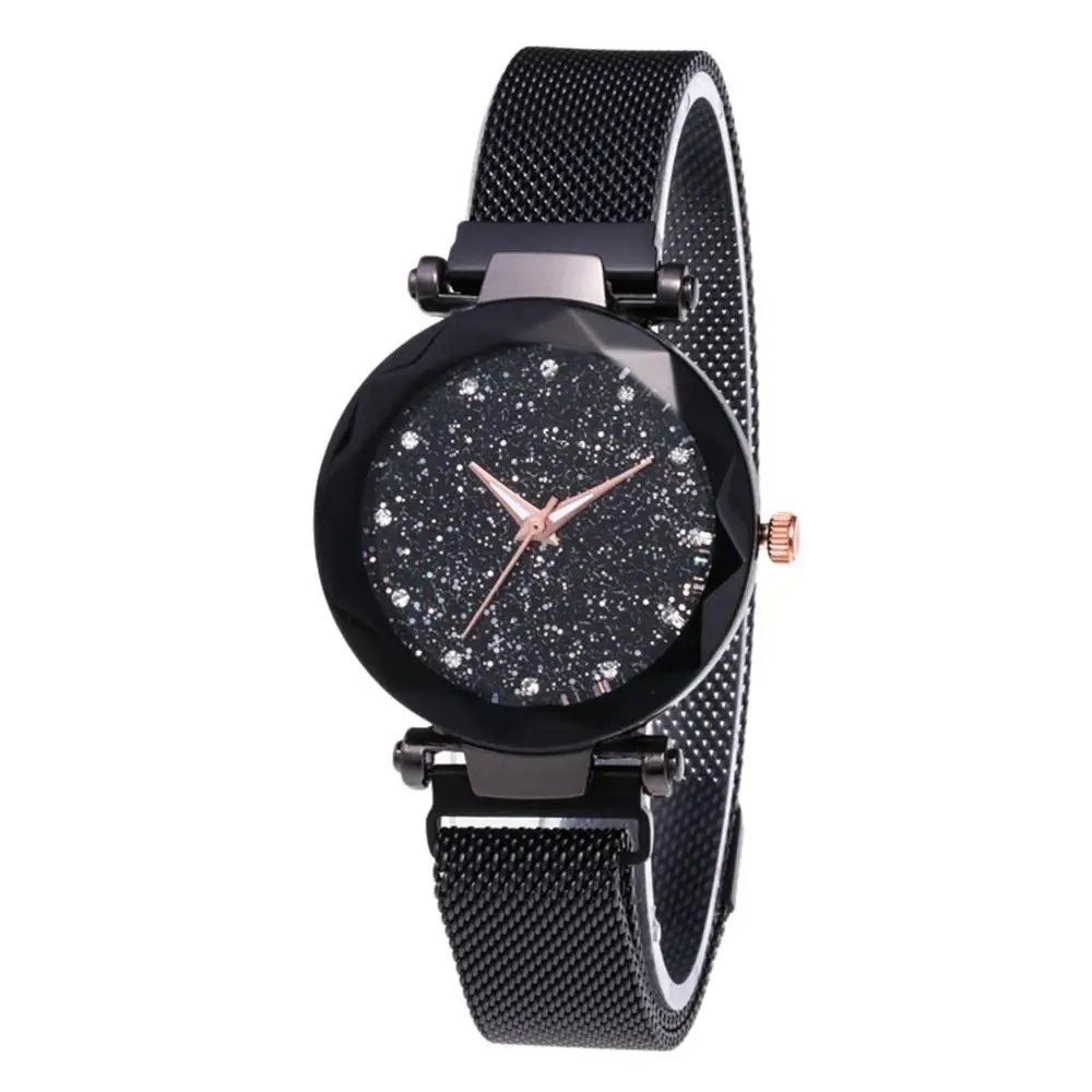 Модные женские часы звезда небо часы магнит для женщин камень Милан сетка ремень женские наручные часы reloj mujer женские браслеты подарки