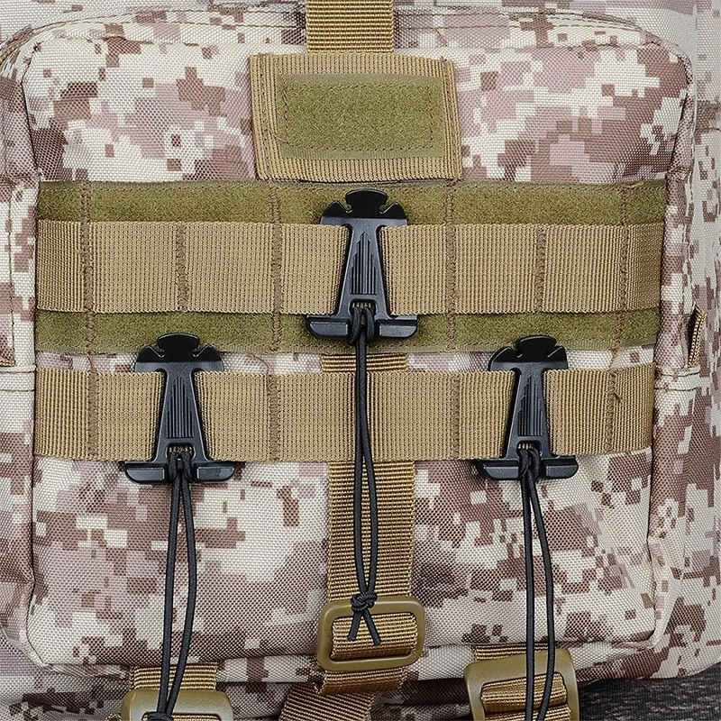Tactical Gear Clip Molle Web Dominators for Backpack Straps Management Buckle Carabiner Clips Tube Strap MOlle Attachments 10pcs carabiner clips