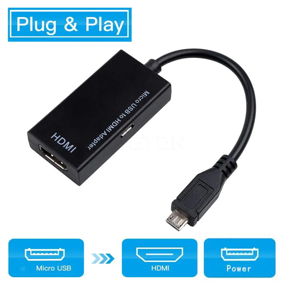 Kebidu высокого Скорость спортивная видеокамера с разъемом Micro USB Для HDMI HDTV адаптер