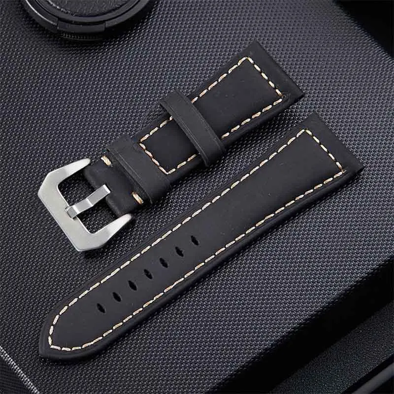 New-Men-Watch-Accessories-Watch-Strap-Watchband-Vintage-Crazy-Horse-Leather-4-Color-Women-20mm-22mm(8)