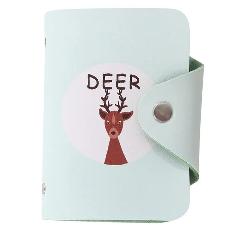 Модный Функция 10 из искусственной кожи, чехол для карт, визитница для визиток, для мужчин и женщин, сумка для кредитных карт и паспорта - Цвет: Deer