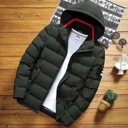 

High Quality Winter Men's Jacket Fashion 2020 New Hooded Warm Men's Cotton Coat Plus size 5XL Men Slim Jacket Men Brand Clothing