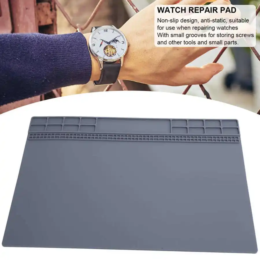 Rubber Mat Watch Repair Work Pad Non Slip Watch Repair Table Pad Watchmaker Maintenance Tool For Watchmaker Watch Repair Tool