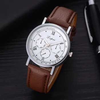

Women's Quartz Watch Casual Simple Quartz Table Roman Digital Solid Color Leather Strap Quartz Analog Watch женские часы 50*