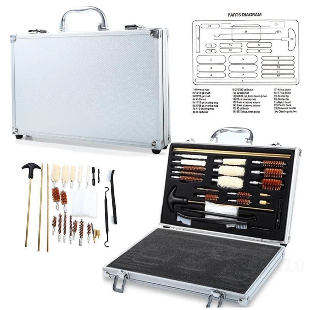 

Universal Gun Cleaning Kit For Rifle Pistol Handgun Shotgun Professional Gun Cleaning Set Gun Rod Brush Tool Hunting Accessories