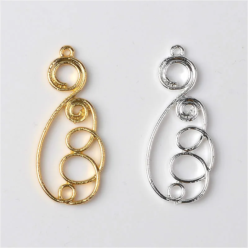 10PCS Fashion Metal Alloy Gold Silver Color Pendant Connectors Charm DIY Findings For Jewelry Making | Украшения и аксессуары