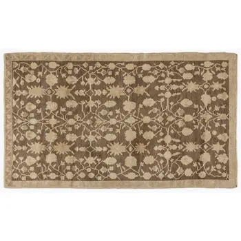 

Handmade Beige Antique Oushak Area Rug 130x222 Cm-4'3''X7'3''