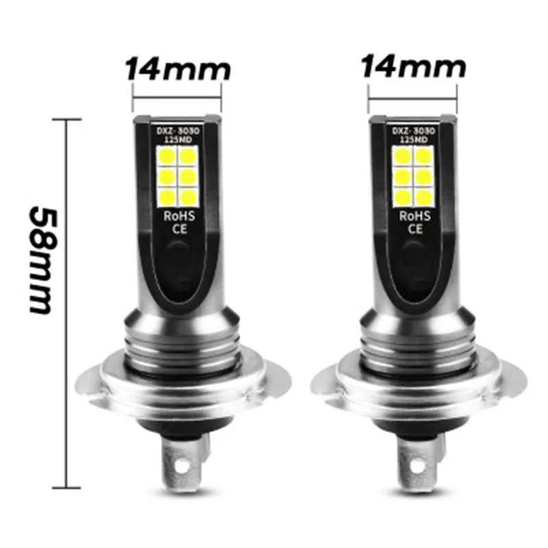  DDAI led Fog lamp white Super bright light 60w H7 3030 12 led DC12-24V Automobile anti fog lamp Run - 4000523840656