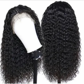 

150% Density Lace Front Human Hair Wigs Kinky Curly Medium Length Brazilian Remy Hair 13x6 Lace Front Wigs with Baby Hair Black