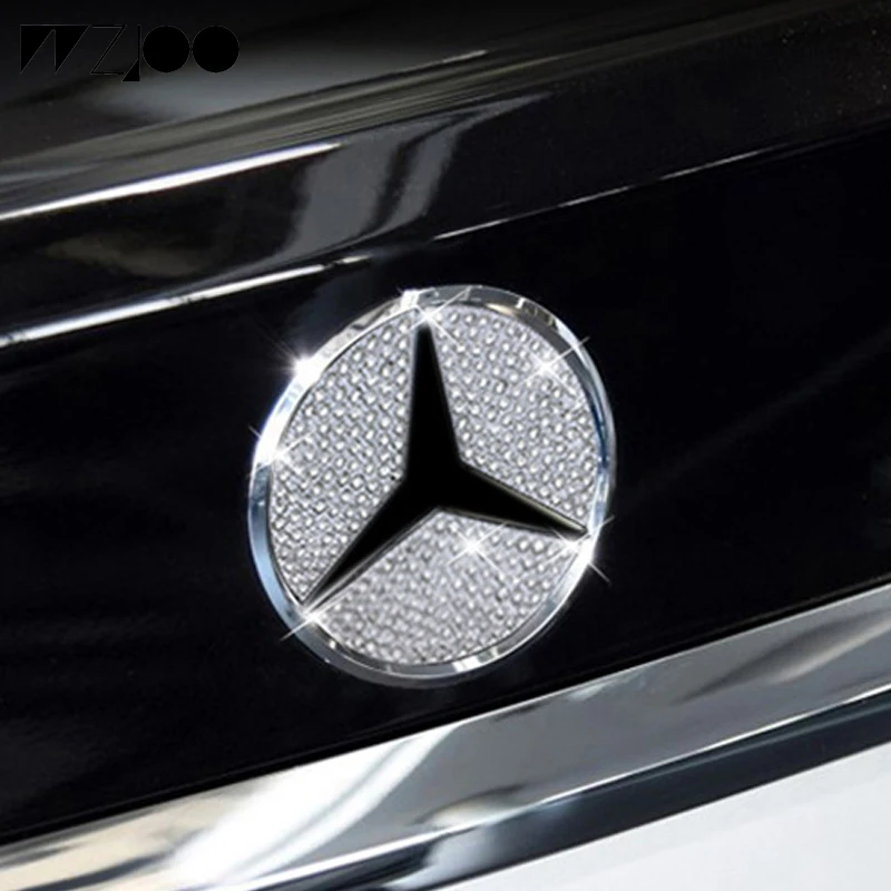 

For Mercedes Benz Class C Class E Class GLA CLA W205 C200L C180 W213 Diamond Car Logo Front Emblem Rear Badge Decal Sticker