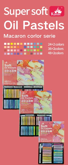 Kuelox Beginner Grade Art Soft Oil Pastel 16/24/36/48Colros