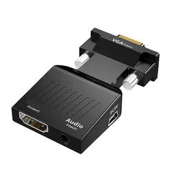 Hdmi para vga adaptador cabo macho para fêmea hdmi para vga conversor adaptador 1080p digital para áudio vídeo analógico para tablet